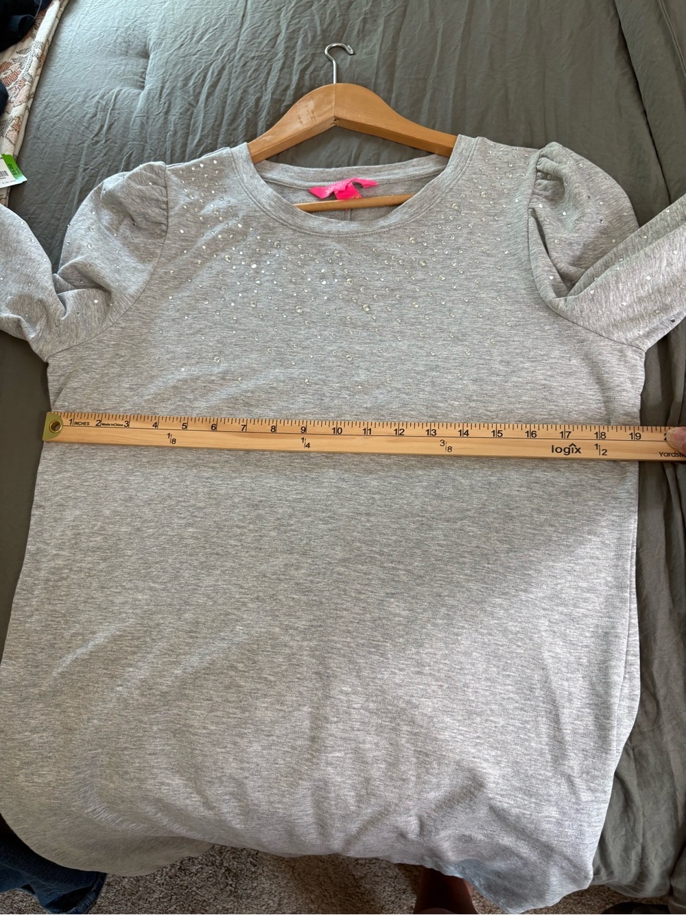 Lilly Pulitzer Jansen Embellished Dress Heathered Seaside Grey. Size Large. - Picture 13 of 13